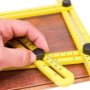 Multifunction Four Folding Measuring Ruler - Yellow