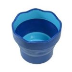 Faber-Castell Fabercastell - Clic & Go Foldable Water Pot & Brush Holder - Blue