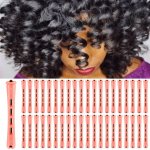 40PCS SET Perm Rods Set Cold Wave Perm Rods For Natural Waves & Curls Diy Hair Rollers Hairdressing Tools