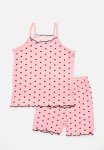 PoP Candy Heart Print Cami Pj Set - Pink & Black