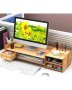 2-IN-1 Wooden Monitor Stand And Desk Organizer