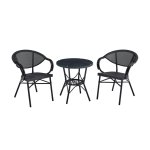 Modern Black And Grey Outdoor Dining Set MWOUT5