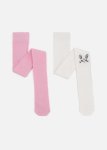 Plain & Bunny Print Tights 2 Pack