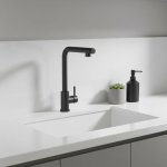 Matte Black Single Handle Kitchen Sink Faucet