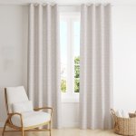 Leaf Eyelet Curtain - Stone - 270X223CM