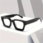 Square Frame Clear Lens Glasses Minimalist Fashion Decorative Glasses Computer Spectacles For Women Men