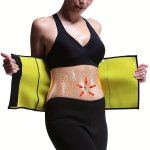 Unisex Waist Trimmer Sweat Belt - Fitness Slimming Sauna Waist Band Adjustable Belly Sweat Wrap For Running Waist Support Belt W