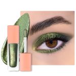 Oulac Green Liquid Glitter Eyeshadow&eyelinersmooth Shimmer Eye Makeup With Sparkle Finish All-day Wear Lightweight Buildable Fo