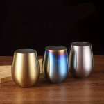Outdoor Creative Cup 18OZ Single-layer 304 Stainless Steel Cup Red Wine Cup Coffee Cup