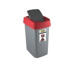 Addis 25L Lift Swing Bin St With Red Lid