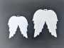 Laser Sublimation Blanks : Subli-acyrlic With White Coating Christmas Tree Shapes : Angel Wings Small/large 3 And 4MM