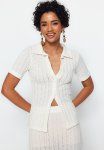 Fitted Knit Shirt - Ecru