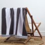 Miami Cabana Beach Towel Charcoal