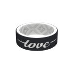 Eternal Love Silicone Rings - Black white 10