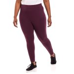 Plus Size Basic Long Legging - Burgundy