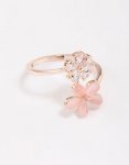 Rose Gold Double Daisy Wrap Ring - M l