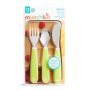 Munchkin Splash Toddler Fork-knife-spoon - Green