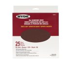 Hyde Round Abrasive Sanding Disc 9" 150 Grit 25 Pack Fits Hyde Radial Sander