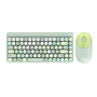 Jellybean A3000 Wireless Rechargeable Bluetooth Keyboard And Mouse Combo Aqua Green A3000CGRN