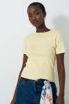 Ribbed T-Shirt - XL Yellow
