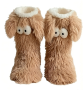 Cozy Socks Winter Warm Fuzzy Non-slip Slipper Socks With Cute Big Eyes