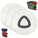 3PCS Spin Mop Head Replacement Mop Head For Spin Mop Washable Durable Mop Head Refill Wet And Dry Cleaning Dust Removal Mop Head