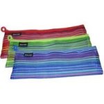Bantex Zippa Mesh Bag Dl Coloured Stripes Assorted Colours