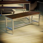 Super Bench With Stainless Steel Frame: Marine Ply Seat – BENCH04SS