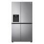 LG - 611L Platinum Silver Side By Side Fridge With Door In Door Plumbed