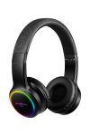 Bluetooth Headphones With MIC Colorful LED Lights Foldable Headphones Fit For Kids Or Adults