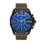 Diesel Mega Chief Mens Brown Leather Strap WATCH-DZ4401