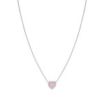 All My Love Necklace Pink Heart With Cubic Zirconia