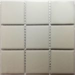 Light Grey Matt Glazed Porcelain Mosaic Tiles Sheet Size 15X15CM