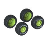 Dboots Fortress Tire Set Glued Yellow 2 Pairs