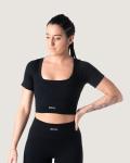 Prime Statement Scoop Crop Top - Black - Large