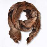 Flower Print Scarf - Bitter Choc Free