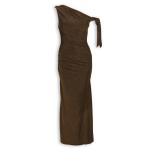 Copper Sparkle Slinky Tie Dress