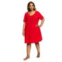 Donnay Plus Size Slogan Nightie Tee - Red