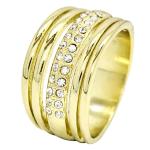 Goldair Gold Tone Multi Band Ring - Large