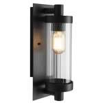 Fluted Outdoor Wall Light Black
