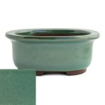 Japanese Glazed Deep Oval Container 130 X 110 X 55MM - Oribe