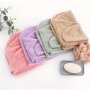 Microfiber Quick-dry Hair Towel Cap - Absorbent Solid Color Hair Wrap For Home And Travel Interior Decoration Polyester Fiber