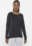 Under Armour Hg Armour Long Sleeve - Black & Metallic Silver