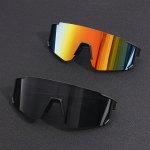 Fairmarry 2PCS Men's Wrap-around Fashion Glasses - Mirrored Reflective Lenses For Outdoor Activities Like Cycling Camping & Skii