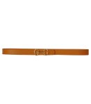 Genuine Leather Equestrian Horse Bit Belt - Cognac 95