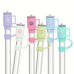 1PC Cup Shaped 10MM 0.4IN Straw Topper Durable And Sustainable Food Grade Silicone Straw Cover For Stanley Cups