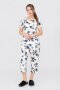 Ladies Printed Short Sleeve 3/4 Pyjama Set