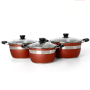 6-PIECE Stainless Steel Cookware Set - 20/22/24CM Double Bottom