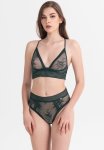 Statement Starlight Wirefree Plunge Bralette - Emerald