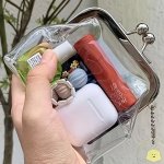 1PC Retro Clip Bag Simple And Transparent Pvc Wallet Lipstick Bag Portable MINI Bag Small Bag